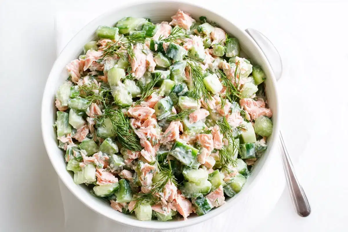 salmon cucumber salad