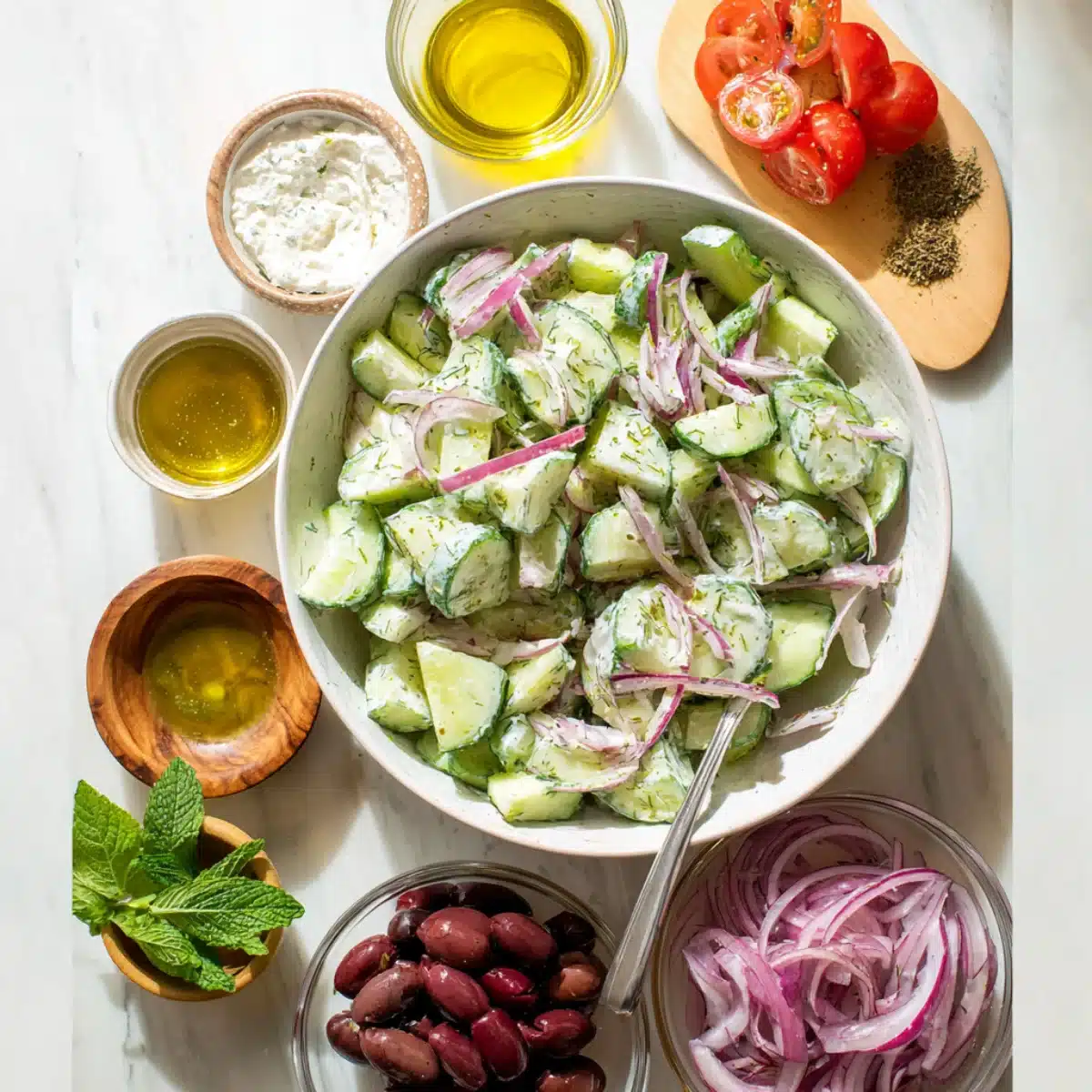 cucumber salad mediterranean yogurt
