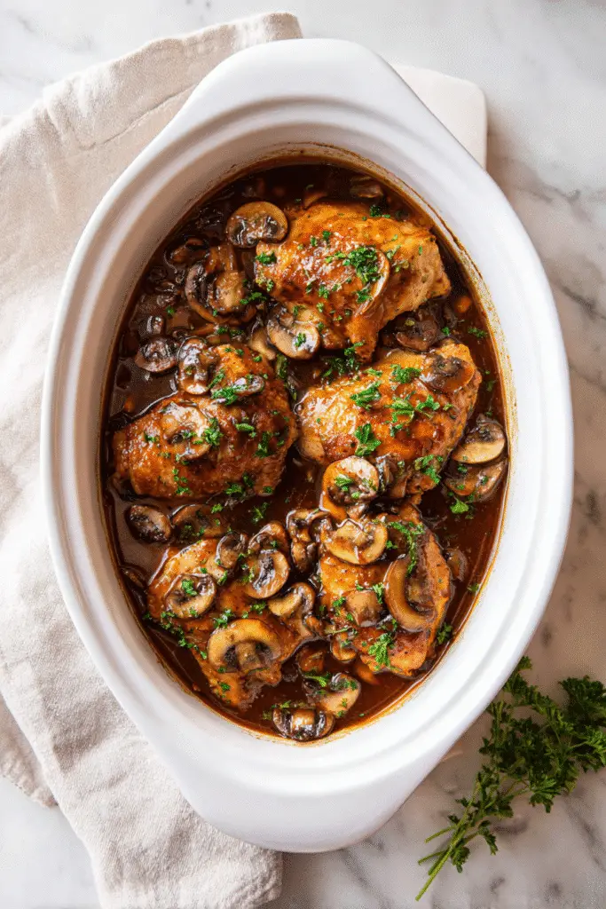 Crockpot Chicken Marsala