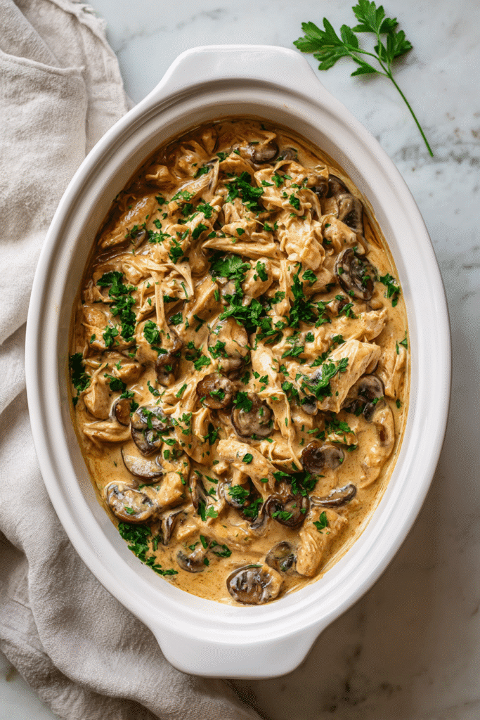 Crockpot Chicken Stroganoff