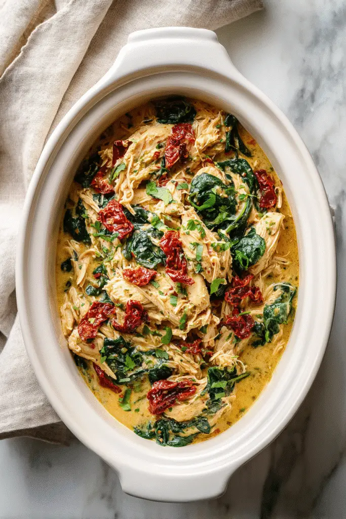 Crockpot Tuscan Chicken