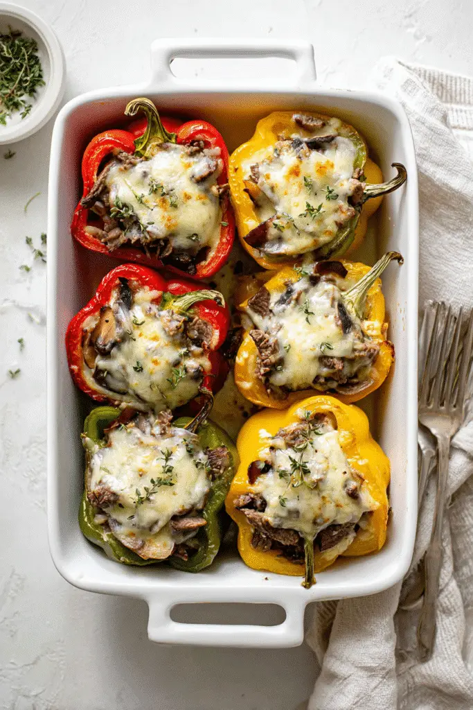 Philly Cheesesteak Stuffed Peppers