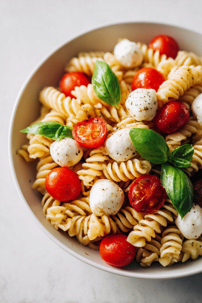 Creamy Caprese Pasta Salad