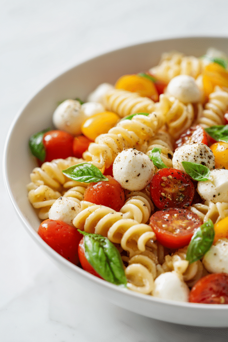 Creamy Caprese Pasta Salad
