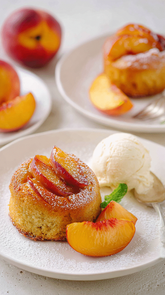 Peach Upside Down Mini Cakes