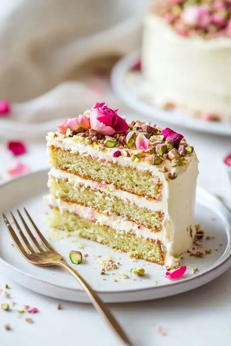 Pistachio and Rose Cake