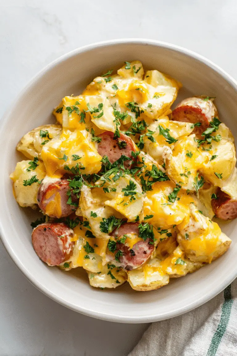Cheesy Ranch Potatoes and Smoked Sausage