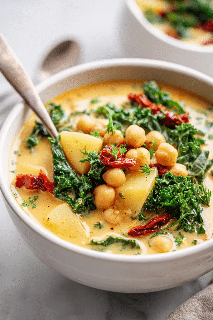 Creamy Tuscan Chickpea Soup