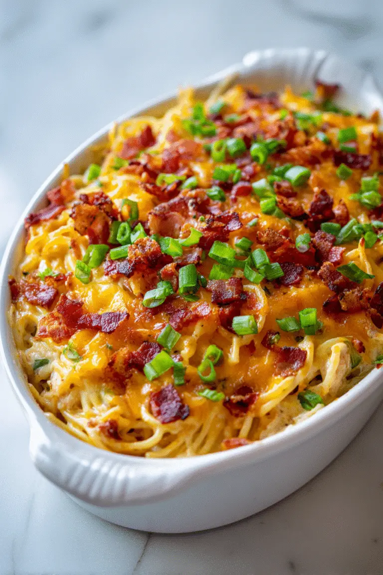 Irresistible Spicy Southern Cheesy Chicken Spaghetti Casserole