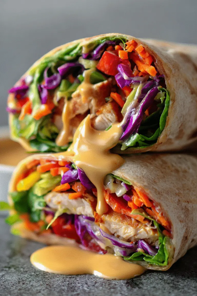Thai Peanut Chicken Wrap