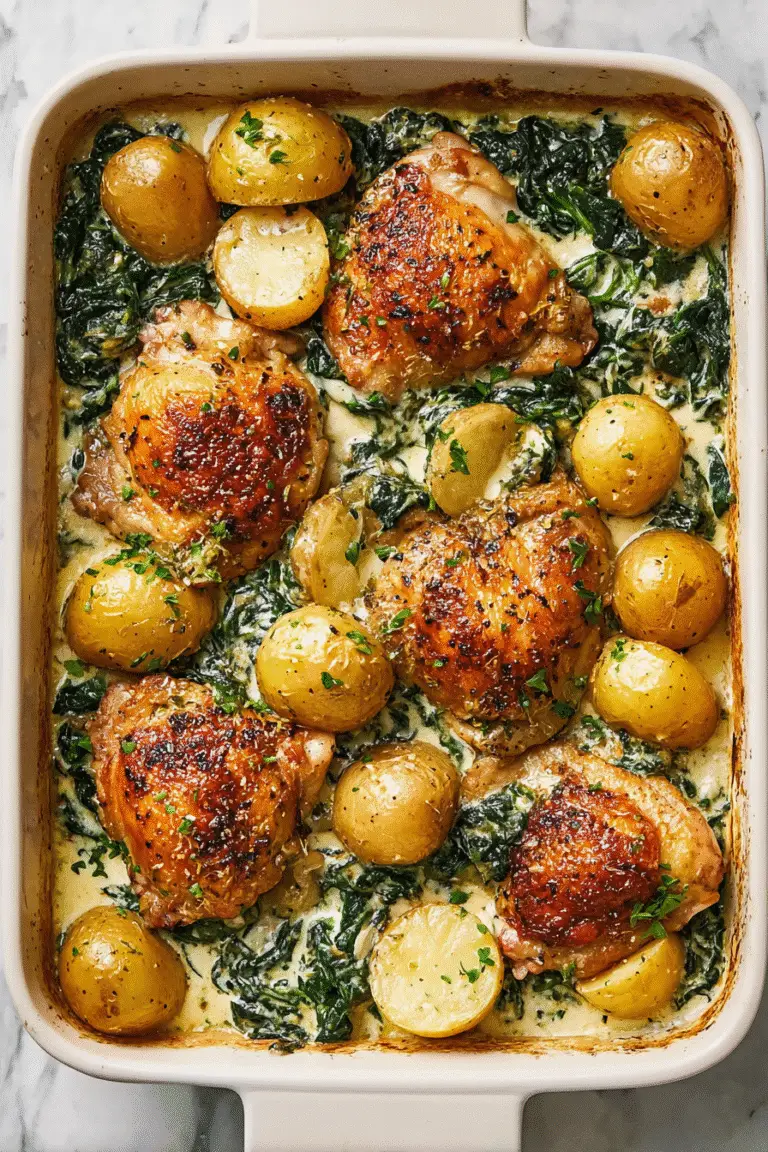 Garlic Parmesan Chicken & Crispy Roasted Potatoes