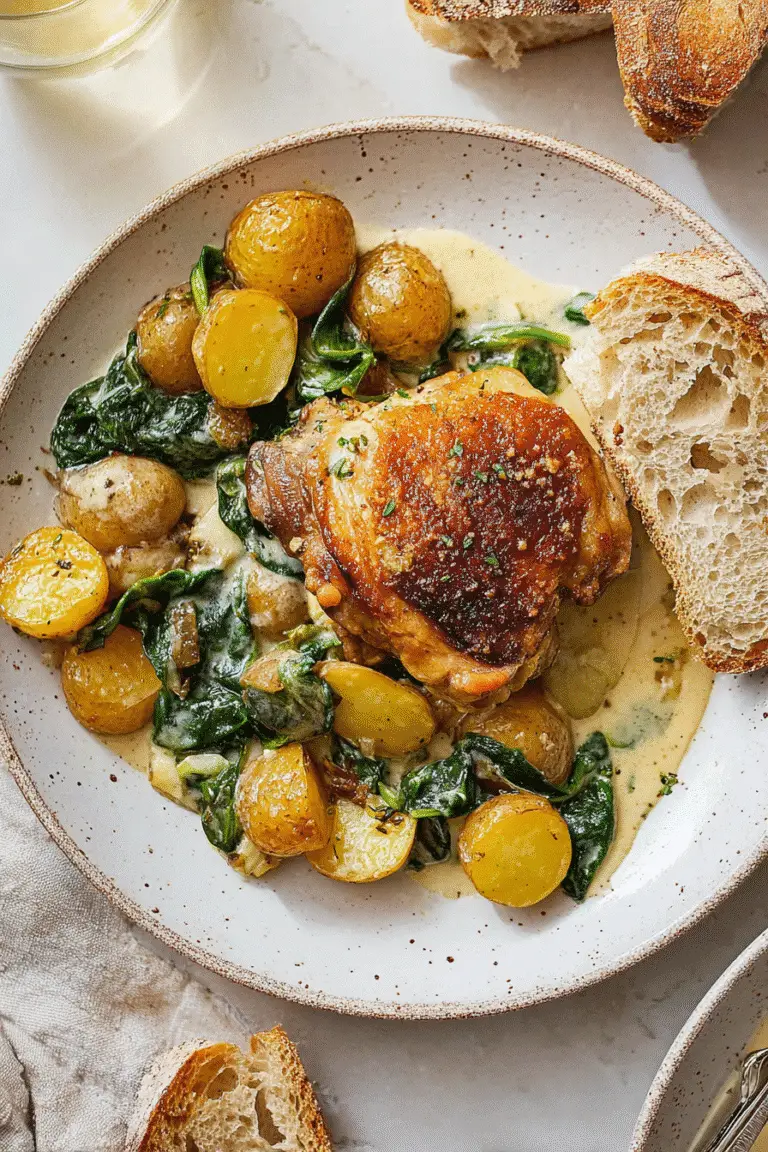 Garlic Parmesan Chicken & Crispy Roasted Potatoes