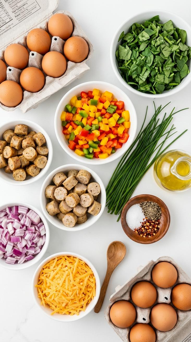 High protein breakfast meal prep egg bowls ingredients